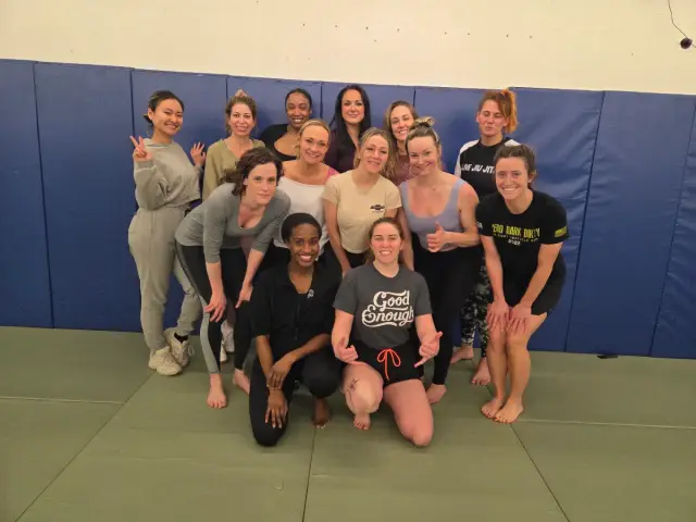 Members of the women's only jiu jitsu class at Alive